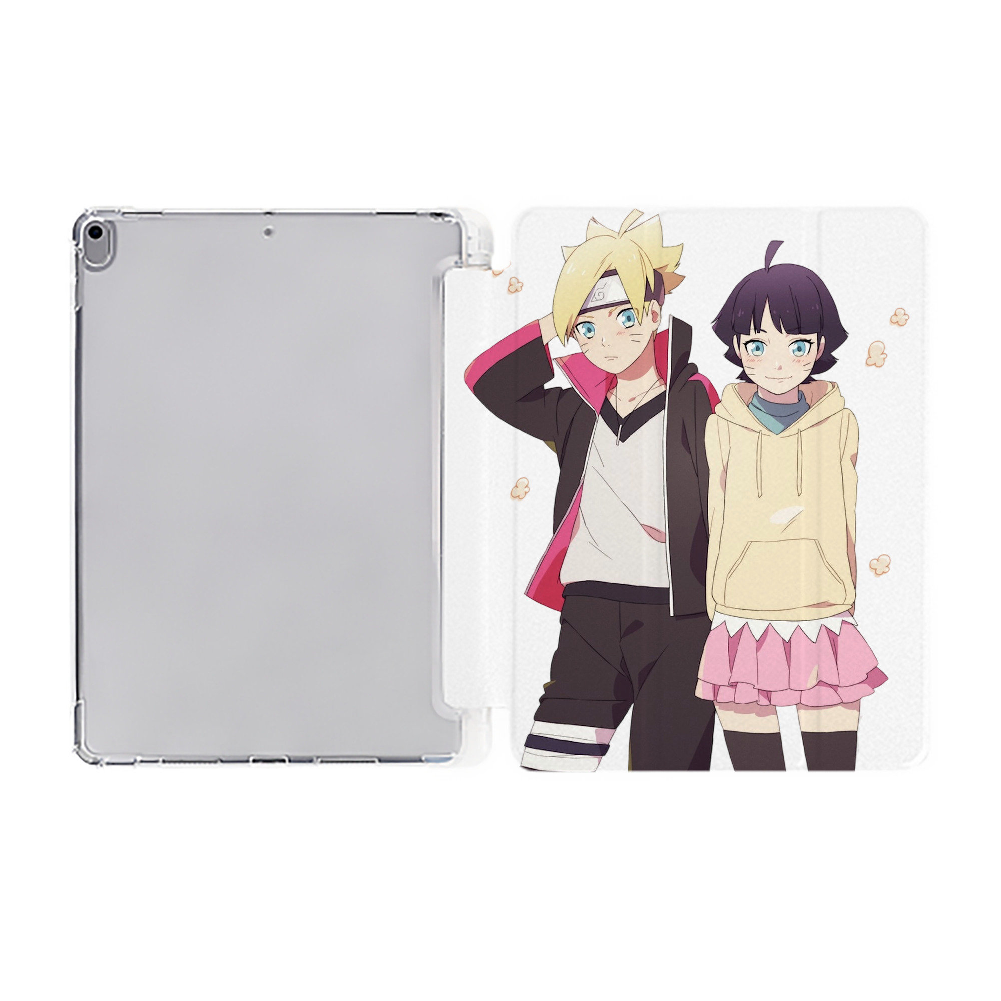 （画像用） NARUTO -ナルト- うずまき ボルト Uzumaki Boruto IPad ケース ペン収納付き 三つ折りスタンド PUレザー×シリコン 対応機種9.5/10.5/10.9インチ